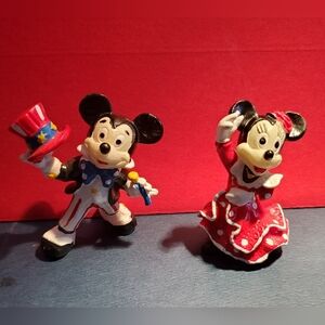 Disney Bullyland Mickey & Minnie Mouse PVC figures Germany Lot of 2 Bully Land